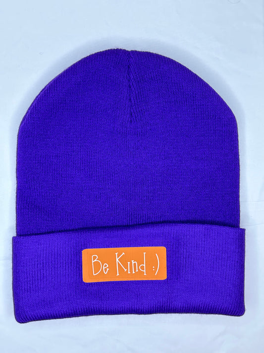 Be Kind :) Beanie (V1 Light Purple)