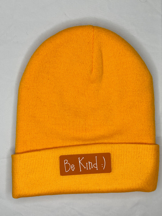 Be Kind :) Beanie (V1 Yellow)