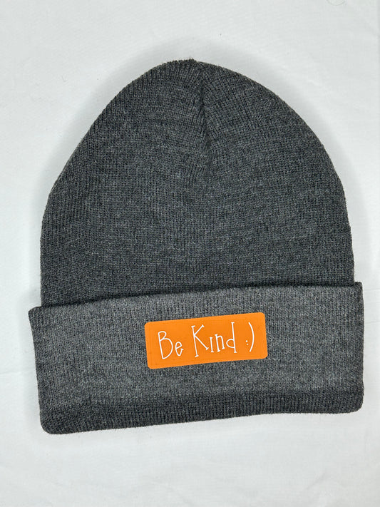 Be Kind :) Beanie (V1 Gray)