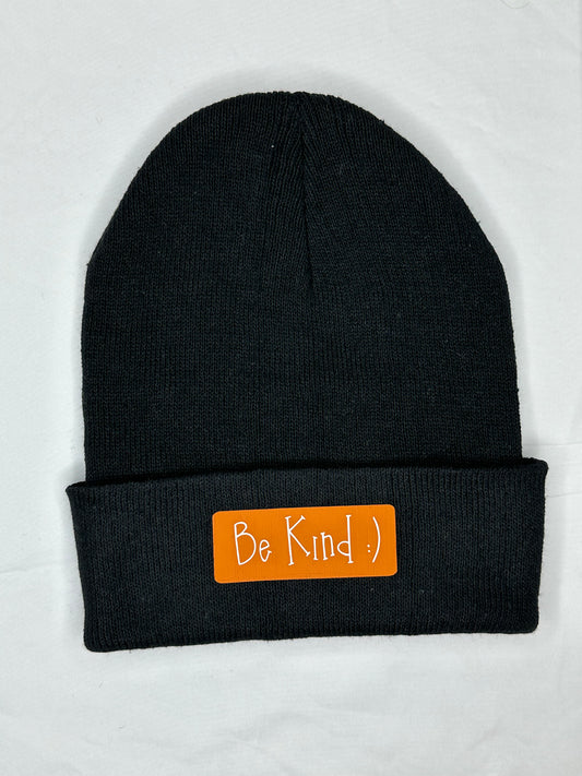 Be Kind :) Beanie (V1 Black)