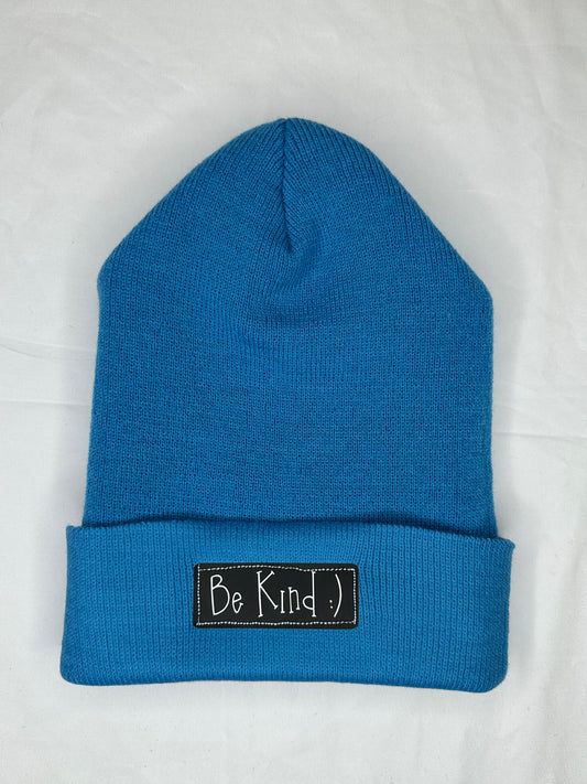 Be Kind :) Beanie (V2 Light Blue)