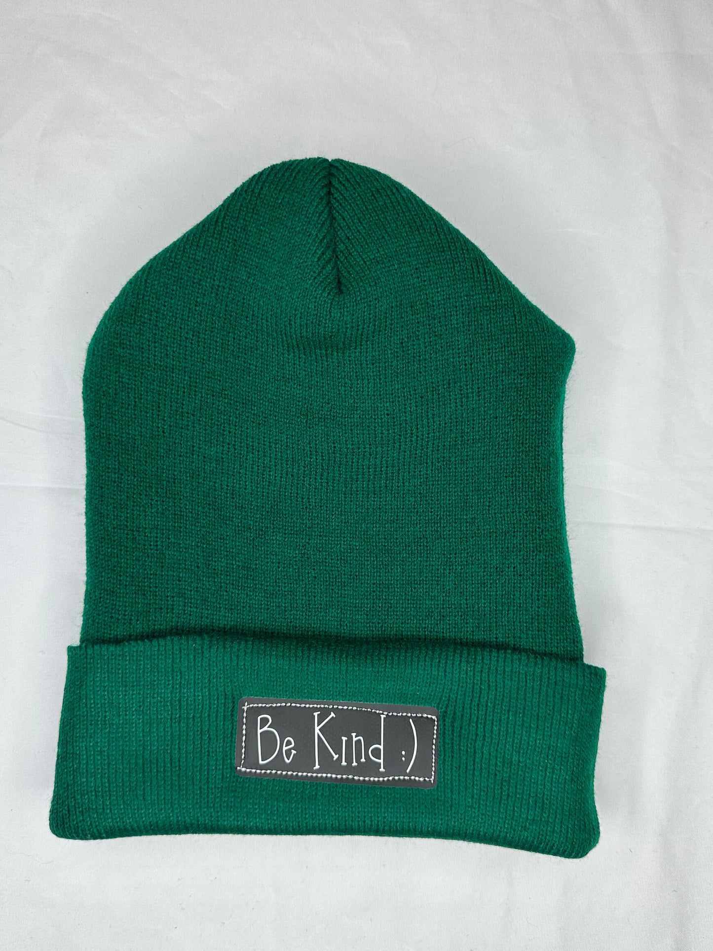 Be Kind :) Beanie (V2 Forest Green)